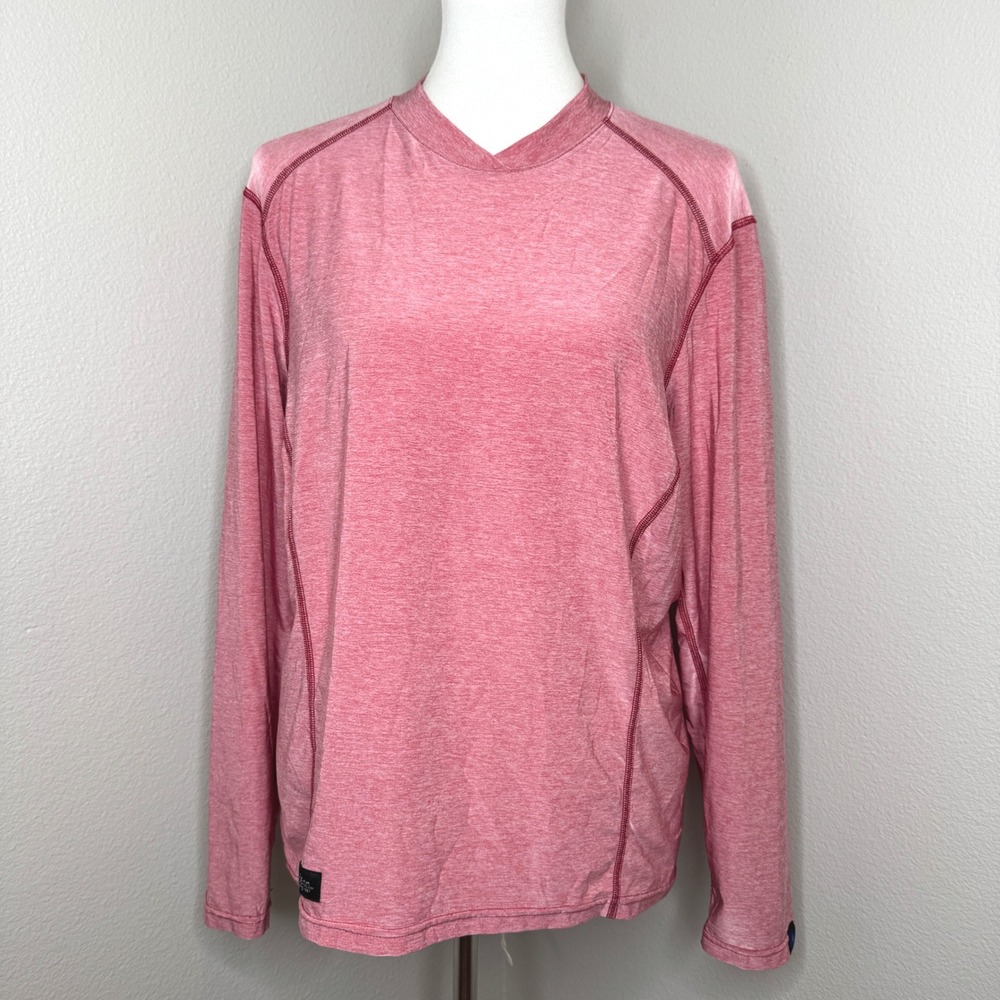 IRIDEON Womens V Neck Long Sleeve Horse Riding Top Pinkish Red XL Equestrian‎
